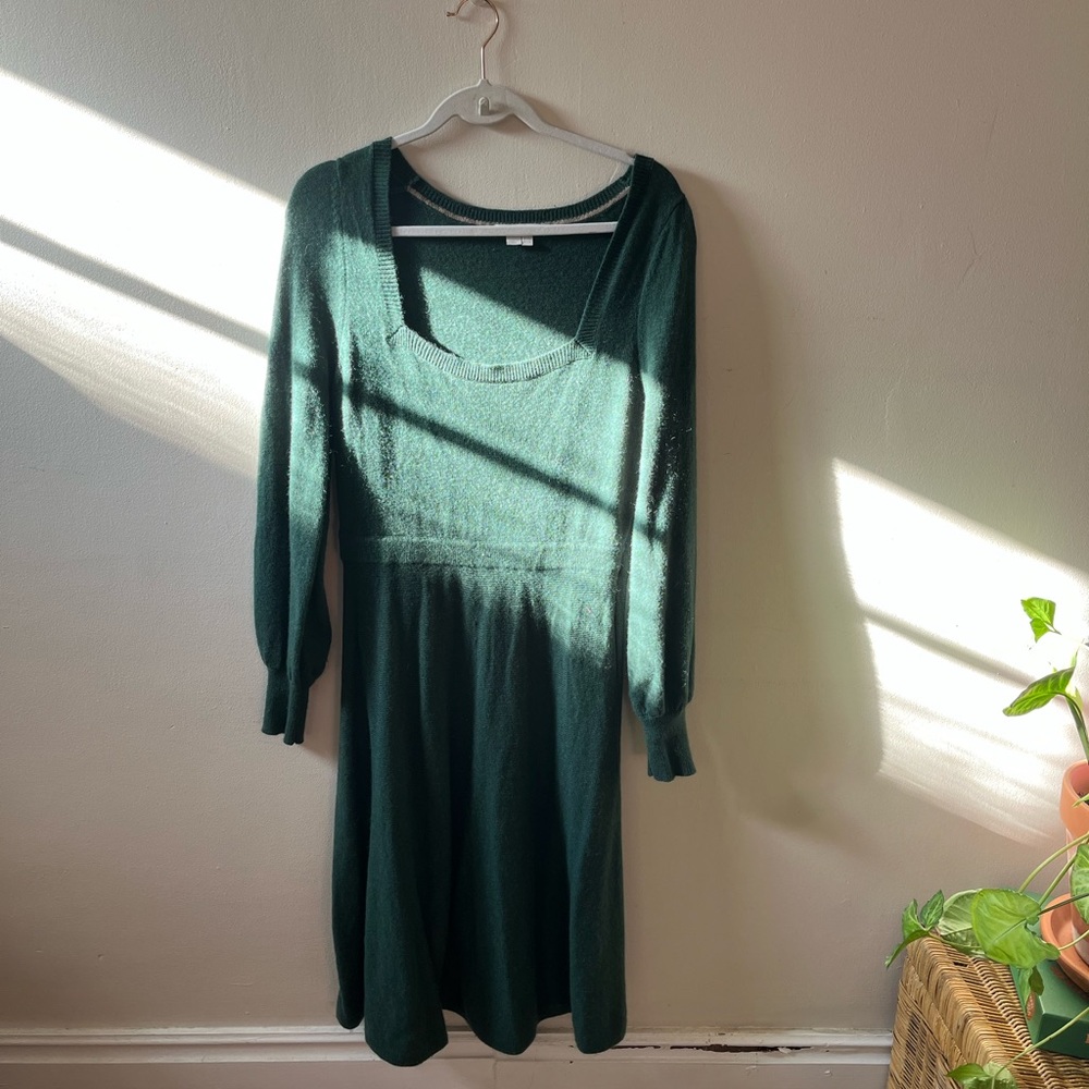 Boden Green Sweater Dress